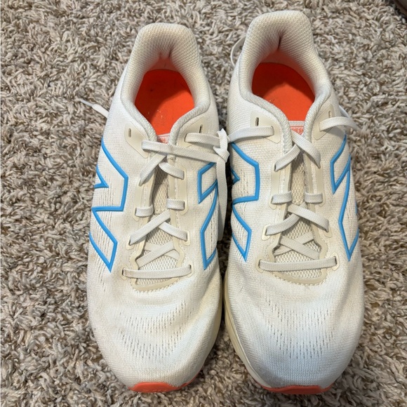 New Balance Shoes - New Balance White and Blue Sneakers